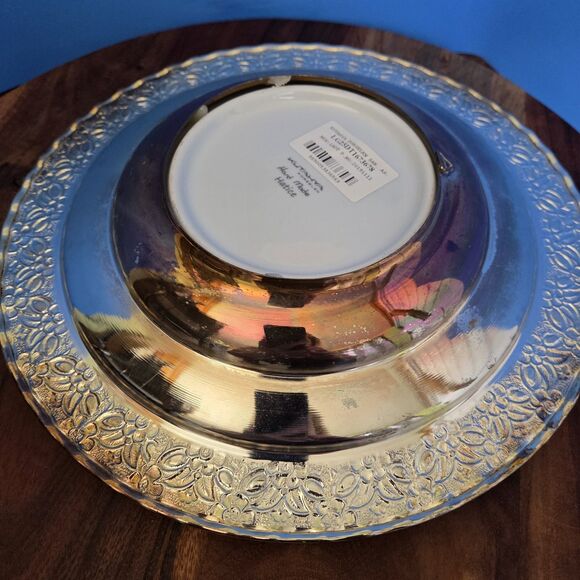 Kutahya Porselen Floral Collector Plate Artist: Hatice Includes Case Red/Gold - Picture 9 of 16